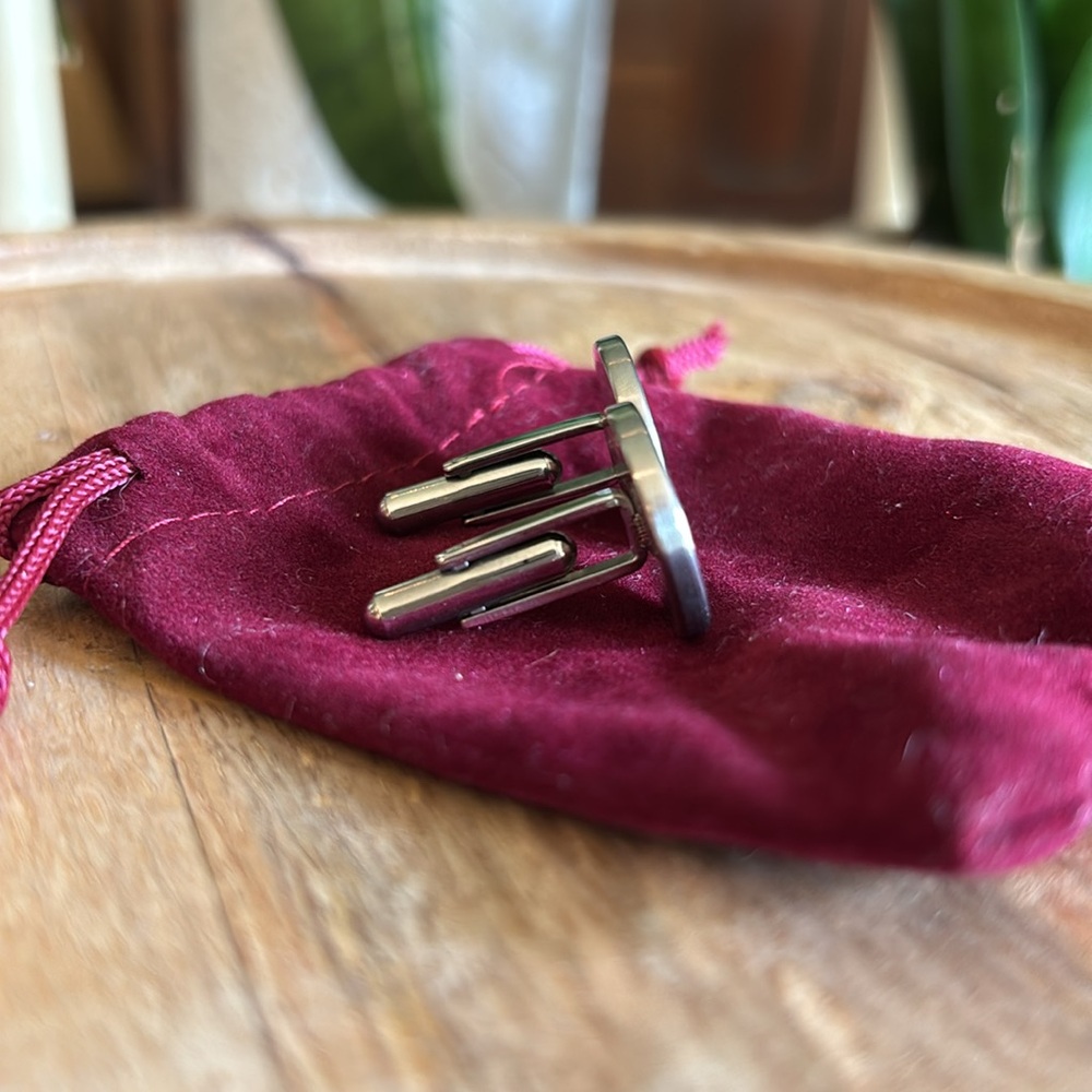 Silver Cufflinks for Father of the Bride - Picture 3 of 10